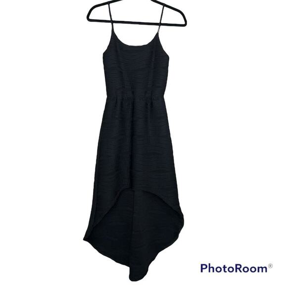 Aqua Black hi-low strappy textured dress W0-4501 Size Small - Picture 1 of 7